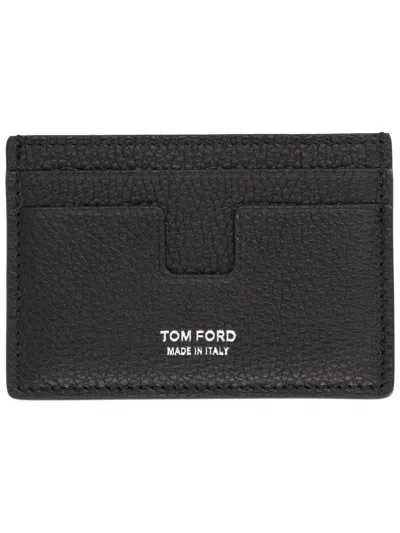 Tom Ford Elongated T Line Money Clip Wallet In Black