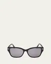 Tom Ford Elsa Polarized Acetate Butterfly Sunglasses In Black