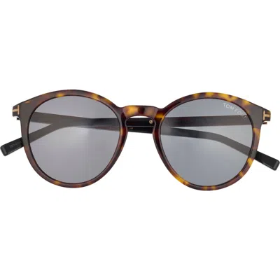 Tom Ford Elton 51mm Round Sunglasses In Multi