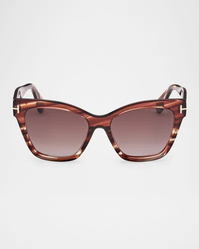 TOM FORD ELVIRA CAT EYE ACETATE SUNGLASSES