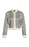 Tom Ford Embellished Duchesse Satin Jacket In Silver