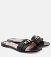 Tom Ford Whitney Calfskin Chain Slide Sandals In Black