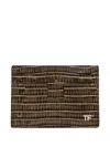 Tom Ford Embossed Cardholder In Brown