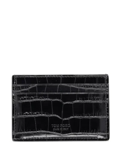 Tom Ford Embossed Cardholder In Black