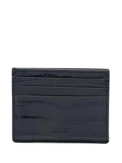 Tom Ford Embossed Cardholder In Blue