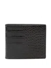 Tom Ford Bifold Wallet Crocco Print In Black