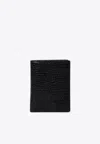 Tom Ford Embossed Leather Bi-fold Cardholder In Black
