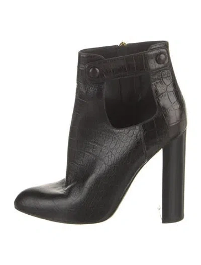 Pre-owned Tom Ford Embossed Leather Boots In Brown