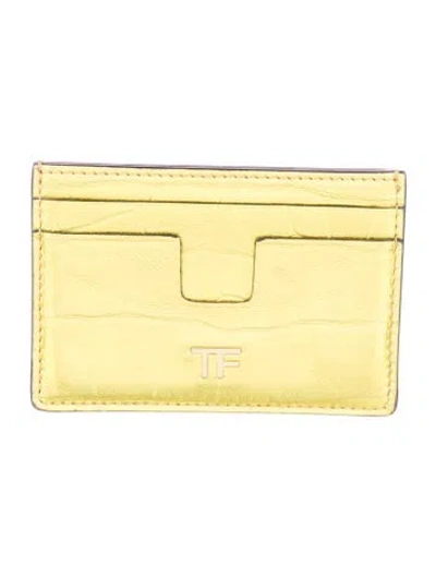 Pre-owned Tom Ford Embossed Leather Card Holder