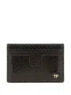 Tom Ford Snake Print Card Holder Wallets And Card Holders In Brown