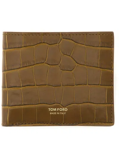 Tom Ford Embossed Logo In Brown