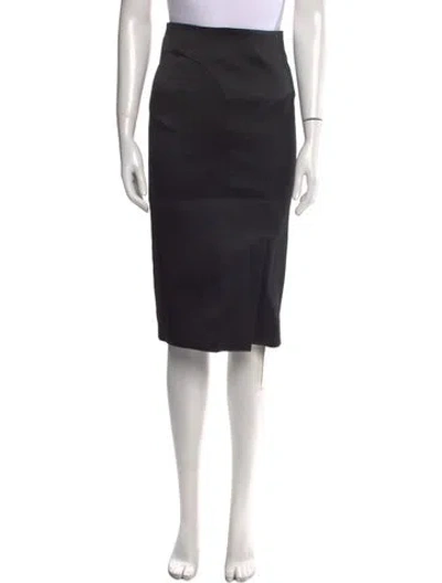Pre-owned Tom Ford Embroidered Accent Knee-length Skirt In Black