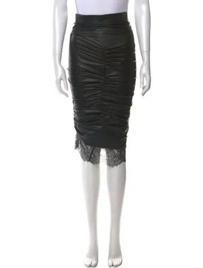 Pre-owned Tom Ford Embroidered Accent Knee-length Skirt In Black