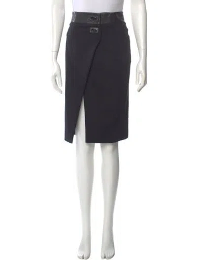 Pre-owned Tom Ford Embroidered Accent Knee-length Skirt In Black
