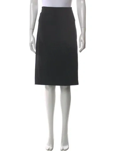 Pre-owned Tom Ford Embroidered Accent Knee-length Skirt In Gray