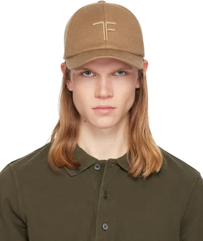 Tom Ford Embroidered Baseball Cap In Brown