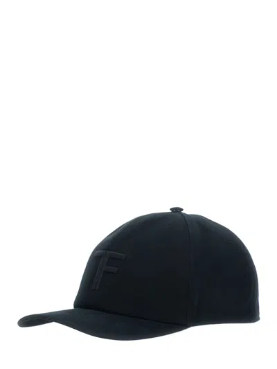 Tom Ford Embroidered Logo Baseball Cap In Black