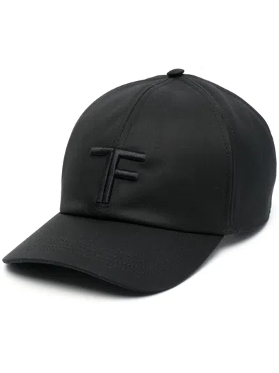 TOM FORD EMBROIDERED-LOGO COTTON CAP