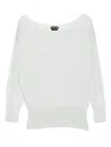 Tom Ford Embroidered-logo Knitted Top In Green