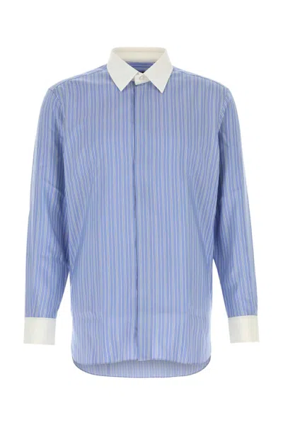 Tom Ford Popeline Chambray Alternate Stripe Contrast Fluid In Multi