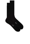 Tom Ford Embroidery Rib Socks In Black