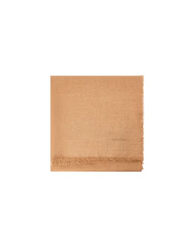 Tom Ford Embroidery Scarf In Nude