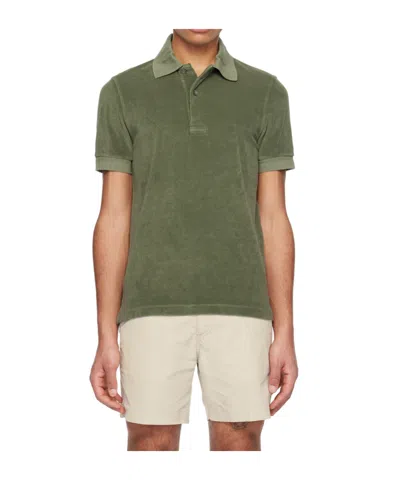 Tom Ford Embroidery Short-sleeved Polo Shirt In Green