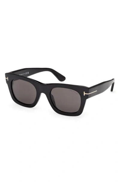 Tom Ford Emma 51mm Square Sunglasses In Black