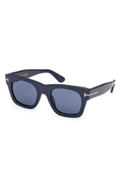 Tom Ford Emma 51mm Square Sunglasses In Blue