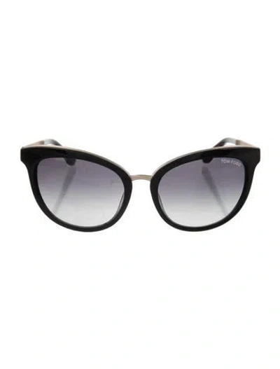 Pre-owned Tom Ford Emma Cat-eye Sunglasses In Black