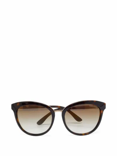 Pre-owned Tom Ford Emma Cat-eye Sunglasses In Brown