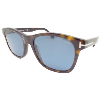 Pre-owned Tom Ford Eric 2 595 52d Havana Palladium Blue Polarized Authentic Sunglasses In Gray