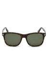 Tom Ford Eric 02 Sunglasses Brown In Dark Havana/green