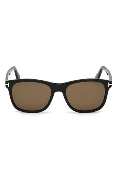 Tom Ford Eric 55mm Sunglasses In Shiny Black/roviex