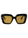Tom Ford Esme Brown Square Ladies Sunglasses Ft1157 01e 50 In Black