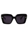 Tom Ford Womens Tr001880 Esme Square-frame Acetate Sunglasses In Black