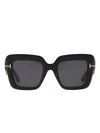 Tom Ford Womens Tr001880 Esme Square-frame Acetate Sunglasses In Black