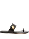 Tom Ford Espresso Flat Sandals In Brown