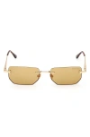 Tom Ford Ethan 53mm Geometric Sunglasses In Green