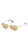 Tom Ford Ethan 53mm Geometric Sunglasses In Gold