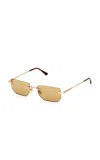 Tom Ford Ethan Rectangle-frame Metal Sunglasses In Animal Print