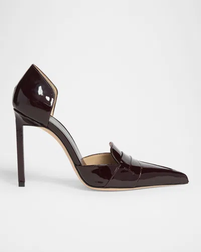 Tom Ford Eva Patent Leather Loafer D'orsay Pumps In Animal Print