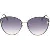 Tom Ford Evangeline 63mm Oversize Gradient Cat Eye Sunglasses In Blue