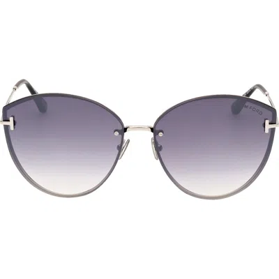 TOM FORD TOM FORD EVANGELINE 63MM OVERSIZE GRADIENT CAT EYE SUNGLASSES