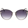 Tom Ford Evangeline 63mm Oversize Gradient Cat Eye Sunglasses In Multi
