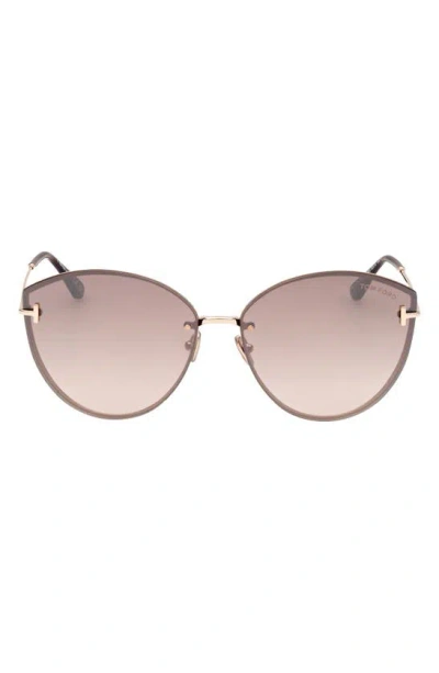 TOM FORD EVANGELINE 63MM OVERSIZE GRADIENT CAT EYE SUNGLASSES