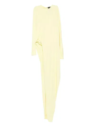 Tom Ford Evening Dress With Side Slit In Yellow