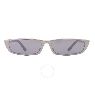 Tom Ford Everett Smoke Mirror Rectangular Unisex Sunglasses Ft1059 16c 59 In N/a
