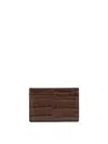 Tom Ford "exotic Line" Card Holder In Brown