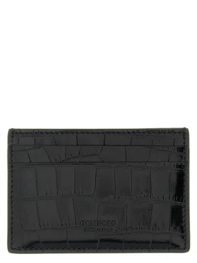 Tom Ford Exotic Line' Card Holder In Black
